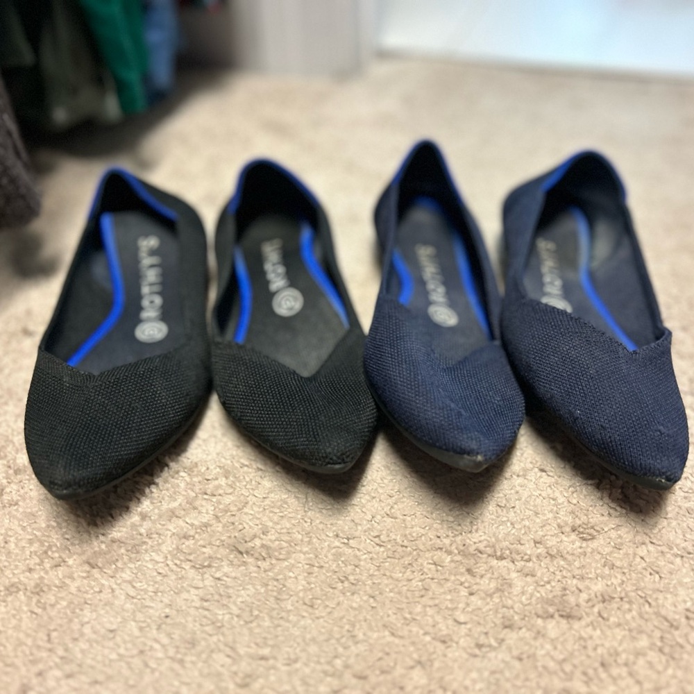 Rothy's Black and Navy Flats Bundle